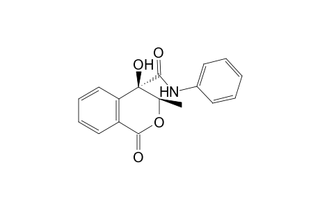(3R,4R)-3-methyl-4-oxidanyl-1-oxidanylidene-N-phenyl-3H-isochromene-4-carboxamide