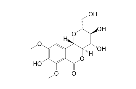 (2R,3S,4S,4aR,10bS)-3,4,4a,10b-Tetrahydro-3,4,8-trihydroxy-2-hydromethyl-7.9-dimethoxypyrano[3,2-c][2]benzopyran-6(2H)-one