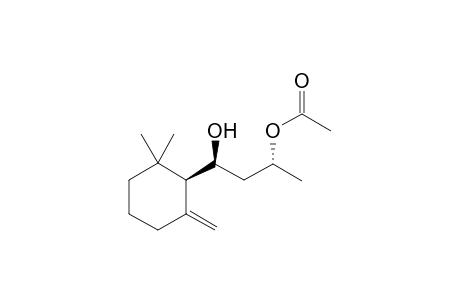 (+)-(6S,7R,9S)-7-Hydroxy-.gamma.-dihydroionol Acetate