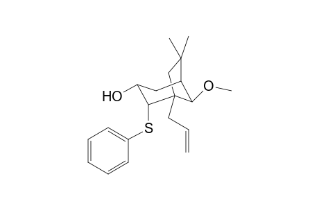 3-Hydroxy-8-methoxy-6,6-dimethyl-2-phenylthio-1-(2-propenyl)bicyclo[3.2.1]octan-3-ol
