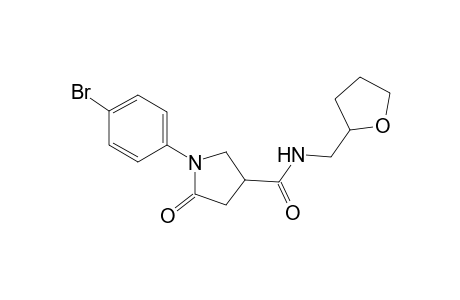 1-(4-Bromophenyl)-5-oxo-N-(tetrahydro-2-furanylmethyl)-3-pyrrolidinecarboxamide