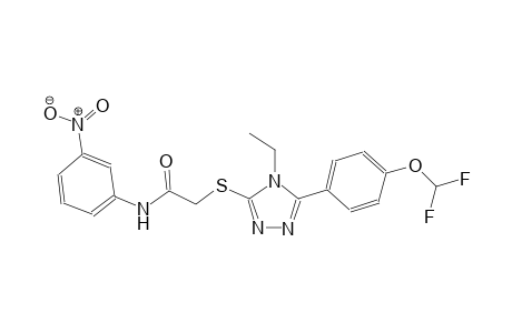 2-({5-[4-(difluoromethoxy)phenyl]-4-ethyl-4H-1,2,4-triazol-3-yl}sulfanyl)-N-(3-nitrophenyl)acetamide