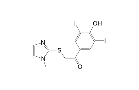 1-(4-Hydroxy-3,5-diiodophenyl)-2-[(1-methyl-1H-imidazol-2-yl)sulfanyl]ethanone
