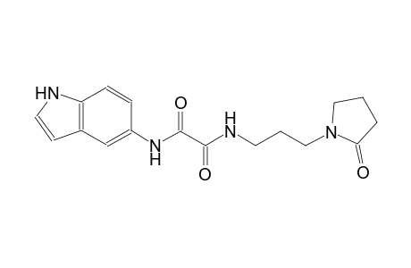 ethanediamide, N~1~-(1H-indol-5-yl)-N~2~-[3-(2-oxo-1-pyrrolidinyl)propyl]-