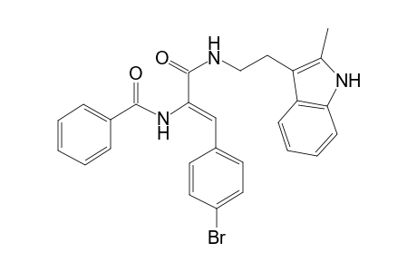 N-[(Z)-1-(4-bromophenyl)-3-[2-(2-methyl-1H-indol-3-yl)ethylamino]-3-oxidanylidene-prop-1-en-2-yl]benzamide