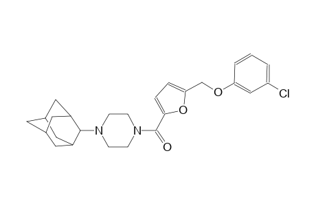 1-(2-adamantyl)-4-{5-[(3-chlorophenoxy)methyl]-2-furoyl}piperazine