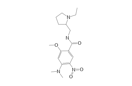 4-(Dimethylamino)-N-[(1-ethyl-2-pyrrolidinyl)methyl]-2-methoxy-5-nitrobenzamide