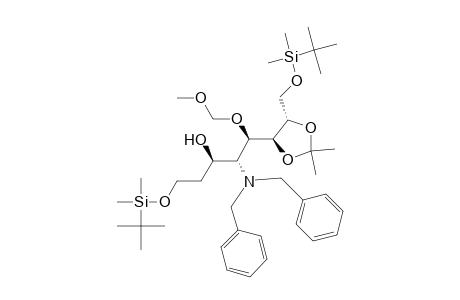 (3R,4R,5R,6S,7S)-1,8-Bis[(tert-butyldimethylsilyl)oxy]-4-(dibenzylamino)-6,7-(isopropylidenedioxy)-5-(methoxymethoxy)octan-3-ol