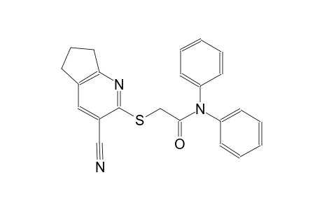 2-[(3-cyano-6,7-dihydro-5H-cyclopenta[b]pyridin-2-yl)sulfanyl]-N,N-diphenylacetamide