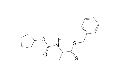 2-(cyclopentoxycarbonylamino)propanedithioic acid benzyl ester