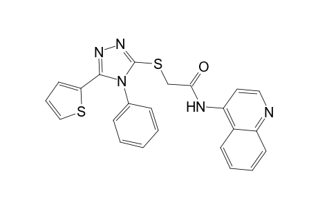 2-[(4-phenyl-5-thiophen-2-yl-1,2,4-triazol-3-yl)sulfanyl]-N-quinolin-4-yl-ethanamide