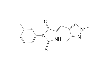 (5Z)-5-[(1,3-dimethyl-1H-pyrazol-4-yl)methylene]-3-(3-methylphenyl)-2-thioxo-4-imidazolidinone
