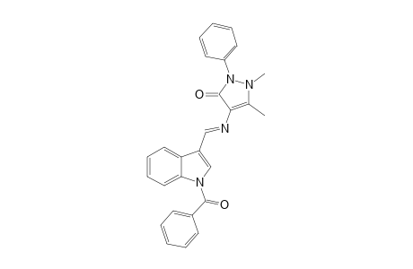 (E)-4-(((1-benzoyl-1H-indol-3-yl)methylene)amino)-1,5-dimethyl-2-phenyl-1,2-dihydro-3H-pyrazol-3-one