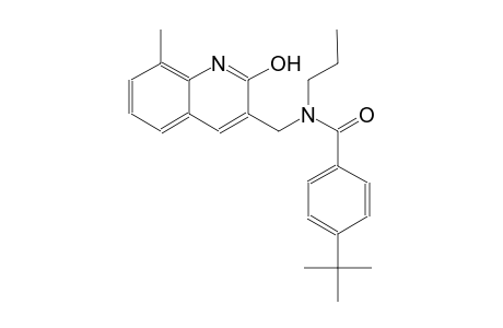 4-tert-butyl-N-[(2-hydroxy-8-methyl-3-quinolinyl)methyl]-N-propylbenzamide
