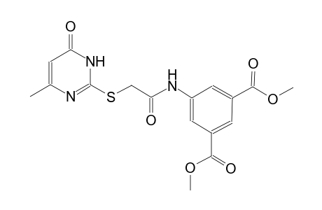 dimethyl 5-({[(4-methyl-6-oxo-1,6-dihydro-2-pyrimidinyl)sulfanyl]acetyl}amino)isophthalate