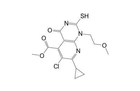 pyrido[2,3-d]pyrimidine-5-carboxylic acid, 6-chloro-7-cyclopropyl-1,4-dihydro-2-mercapto-1-(2-methoxyethyl)-4-oxo-, methyl ester