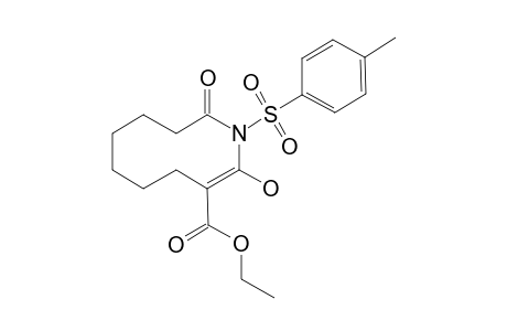 ETHYL-2-HYDROXY-10-OXO-1-(PARA-TOLUENESULFONYL)-1-AZACYCLODODEC-2-ENE-3-CARBOXYLATE