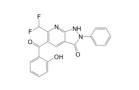 6-(Difluoromethyl)-2-phenyl-5-salicyloyl-1,2-dihydropyrazolo[3,4-b]pyridin-3-one