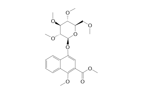 1-Hydroxy-4-[(2S,3R,4S,5S,6R)-3,4,5-trihydroxy-6-(hydroxymethyl)oxan-2-yl]oxynaphthalene-2-carboxylic acid, 5me derivative