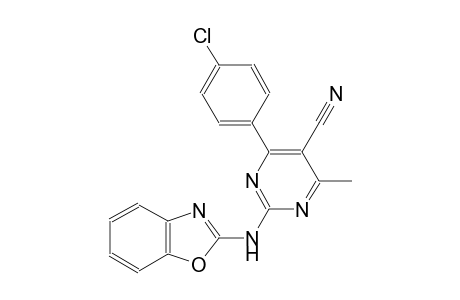 2-(1,3-benzoxazol-2-ylamino)-4-(4-chlorophenyl)-6-methyl-5-pyrimidinecarbonitrile