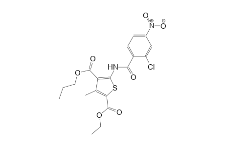 2-ethyl 4-propyl 5-[(2-chloro-4-nitrobenzoyl)amino]-3-methyl-2,4-thiophenedicarboxylate