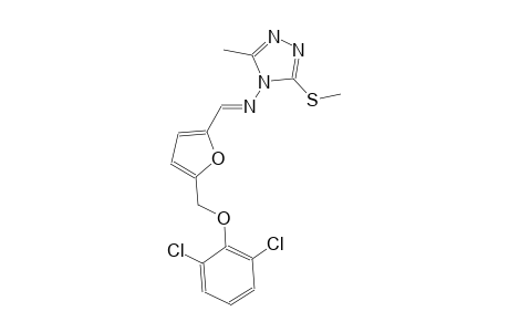 N-((E)-{5-[(2,6-dichlorophenoxy)methyl]-2-furyl}methylidene)-3-methyl-5-(methylsulfanyl)-4H-1,2,4-triazol-4-amine