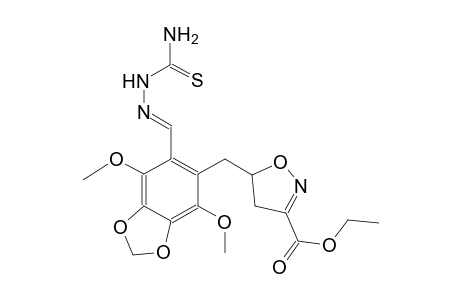 3-isoxazolecarboxylic acid, 5-[[6-[(E)-[(aminocarbonothioyl)hydrazono]methyl]-4,7-dimethoxy-1,3-benzodioxol-5-yl]methyl]-4,5-dihydro-, ethyl ester