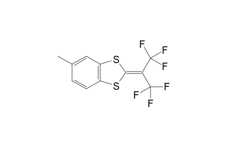 5-methyl-2-[2,2,2-trifluoro-1-(trifluoromethyl)ethylidene]-1,3-benzodithiole