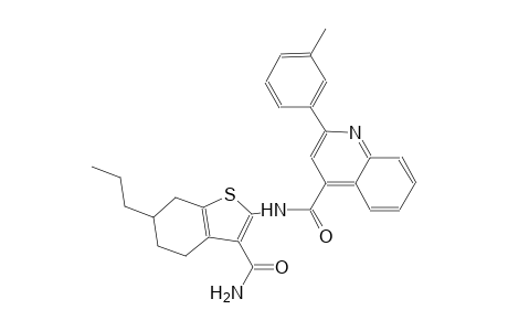 N-[3-(aminocarbonyl)-6-propyl-4,5,6,7-tetrahydro-1-benzothien-2-yl]-2-(3-methylphenyl)-4-quinolinecarboxamide