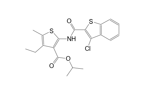 3-thiophenecarboxylic acid, 2-[[(3-chlorobenzo[b]thien-2-yl)carbonyl]amino]-4-ethyl-5-methyl-, 1-methylethyl ester
