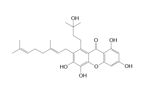 7-Geranyl-1,3,5,6-tetrahydroxy-8-(3-hydroxy-3-methylbutyl)xanthone