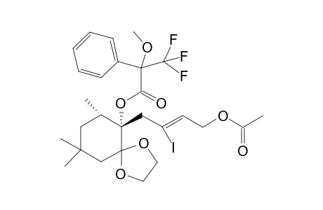 7,7,10-Trimethyl-10-[4'-(acetoxy)-2'-iodo-2'-butenyl]-9[R]-[(.alpha.-methoxy, .alpha.-trifluoromethyl.,alpha.-phenyl)acetoxy]-1,4-dioxaspiro[4.5]decane