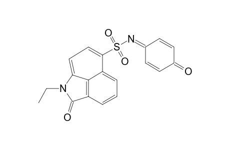 2-Ethyl-3-oxo-N-(4-oxocyclohexa-2,5-dien-1-ylidene)-2-azatricyclo[6.3.1.0(4,12)]dodeca-1(11),4(12),5,7,9-pentaene-9-sulfonamide