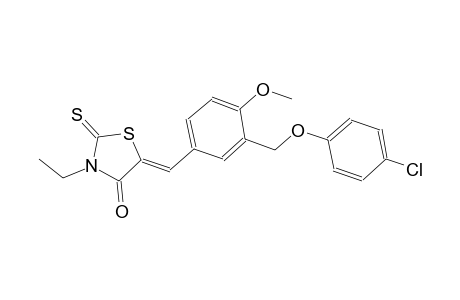 (5Z)-5-{3-[(4-chlorophenoxy)methyl]-4-methoxybenzylidene}-3-ethyl-2-thioxo-1,3-thiazolidin-4-one