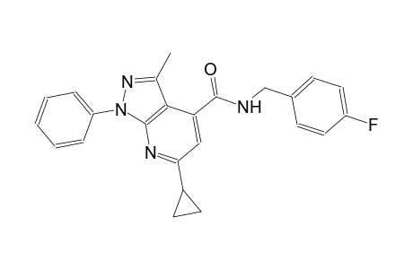 6-cyclopropyl-N-(4-fluorobenzyl)-3-methyl-1-phenyl-1H-pyrazolo[3,4-b]pyridine-4-carboxamide