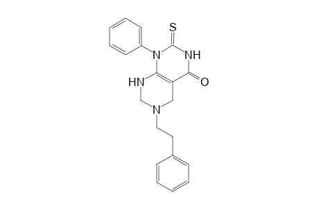 Pyrimido[4,5-d]pyrimidin-4(1H)-one, 2,3,5,6,7,8-hexahydro-1-phenyl-6-(2-phenylethyl)-2-thioxo-