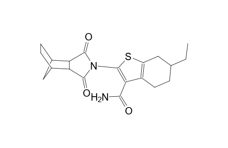 2-(3,5-dioxo-4-azatricyclo[5.2.1.0~2,6~]dec-4-yl)-6-ethyl-4,5,6,7-tetrahydro-1-benzothiophene-3-carboxamide