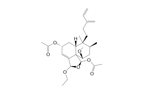 CASEABALANSIN_C;REL-(2-R,5-R,6-R,8-S,9-S,10-R,18-S,19-R)-2,19-DIACETOXY-18-ETHOXY-6-METHOXYCLERODA-3,13-(16),14-TRIEN-18,19-OXOLANE