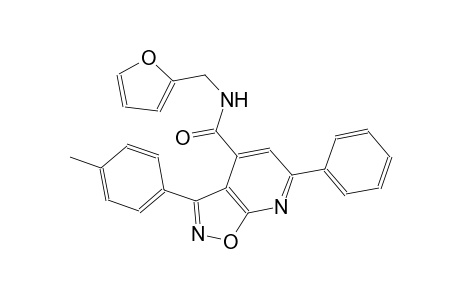 isoxazolo[5,4-b]pyridine-4-carboxamide, N-(2-furanylmethyl)-3-(4-methylphenyl)-6-phenyl-