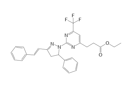 Ethyl 3-[2-(5-phenyl-3-styryl-4,5-dihydro-1H-pyrazol-1-yl)-4-(trifluoromethyl)pyrimidin-6-yl]propanoate