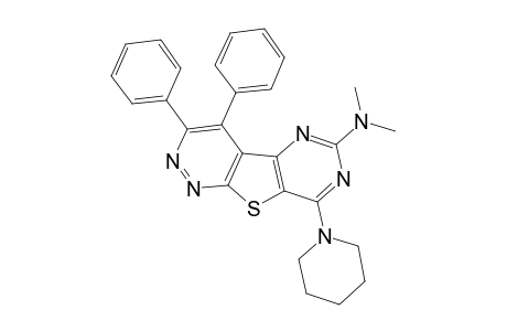 6-DIMETHYLAMINO-3,4-DIPHENYL-8-PIPERIDINOPYRIMIDO-[4',5':4,5]-THIENO-[2,3-C]-PYRIDAZINE