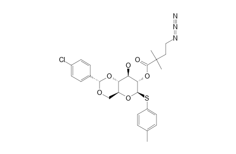 PARA-TOLYL-4,6-O-(PARA-CHLOROBENZYLIDENE)-2-O-(4-AZIDO-2,2-DIMETHYLBUTANOYL)-1-THIO-BETA-D-GLUCOPYRANOSIDE