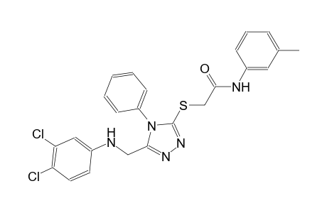 2-({5-[(3,4-dichloroanilino)methyl]-4-phenyl-4H-1,2,4-triazol-3-yl}sulfanyl)-N-(3-methylphenyl)acetamide