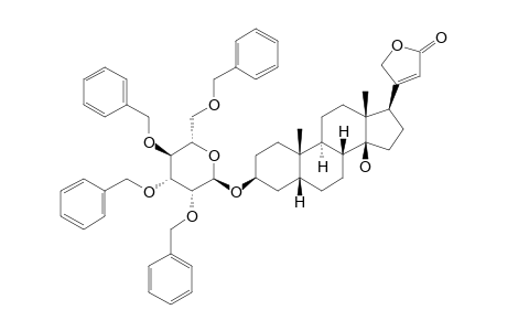 (3.beta.,5.beta.,14.beta.,17.beta.)-3-[(2,3,4,6)-Tetra-O-benzyl.alpha.-L-mannopyranosyl)-oxy]-14-hydroxycard-20(22)-enolide