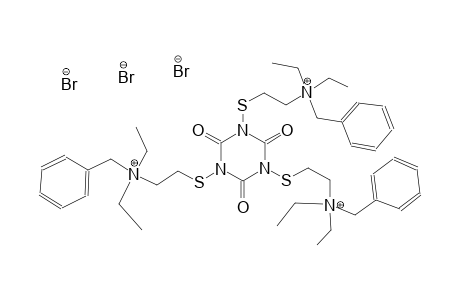 benzenemethanaminium, N-[2-[(3,5-bis[[2-[diethyl(phenylmethyl)ammonio]ethyl]thio]-2,4,6-trioxo-1,3,5-triazin-1(2H,4H,6H)-yl)thio]ethyl]-N,N-diethyl-, tribromide