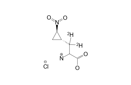 RAC-3,3-DIDEUTERIO-3-(TRANS-2'-NITROCYCLOPROPYL)-ALANINE-HYDROCHLORIDE