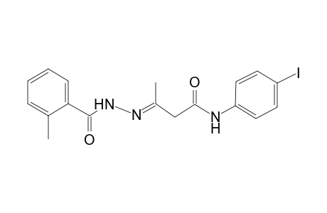 N-(4-Iodo-phenyl)-3-[(2-methyl-benzoyl)-hydrazono]-butyramide