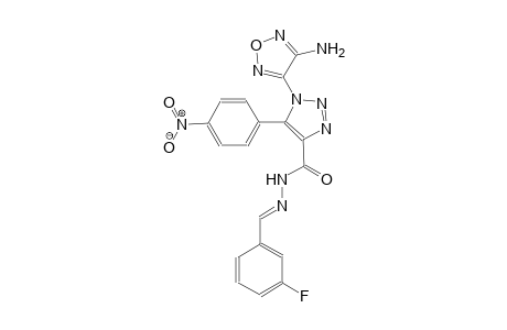 1-(4-amino-1,2,5-oxadiazol-3-yl)-N'-[(E)-(3-fluorophenyl)methylidene]-5-(4-nitrophenyl)-1H-1,2,3-triazole-4-carbohydrazide