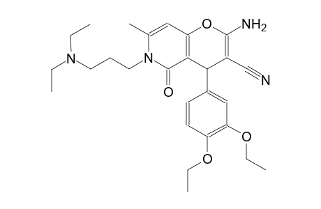 2-amino-4-(3,4-diethoxyphenyl)-6-[3-(diethylamino)propyl]-7-methyl-5-oxo-5,6-dihydro-4H-pyrano[3,2-c]pyridine-3-carbonitrile