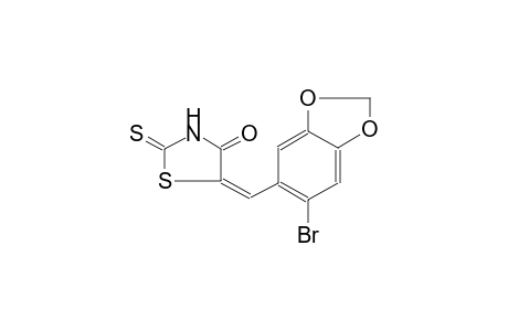 (5E)-5-[(6-bromo-1,3-benzodioxol-5-yl)methylene]-2-thioxo-1,3-thiazolidin-4-one